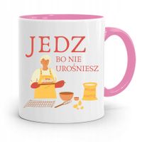 Kubek Różowy Dla Babci Jedz Bo Nie Urośniesz Z Nadrukiem Ze Zdjęciem