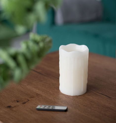 DecoKing Świeca LED BIAŁY  12,5cm + pilot na Arena.pl