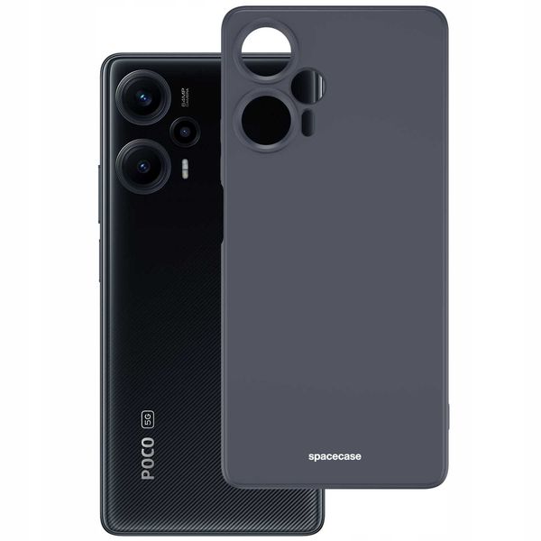 Spacecase Silicone Case Poco F5 Black zdjęcie 2