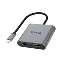 Unitek Adapter USB-C na 2x HDMI 4K 60Hz MST HDCP2.2