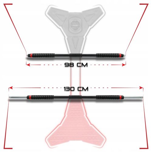 DRĄŻEK ROZPOROWY DO PODCIĄGANIA ĆWICZEŃ REGULOWANY STALOWY 98-130CM PREMIUM na Arena.pl