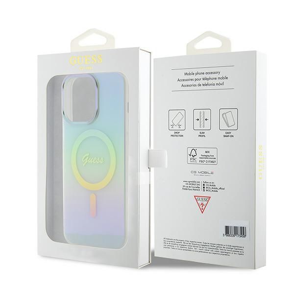 Etui Guess do iPhone 15 Pro Max, Turkusowy, MagSafe zdjęcie 8