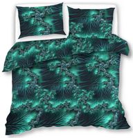 Pościel Z Mikrofibry 200X200 Zielona Pościel 3D 2545