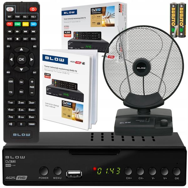 TUNER DEKODER DVB-T2 TV H.265 HEVC FULL HD USB HDMI ANTENA DVB-T2 zdjęcie 1