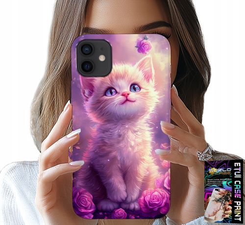 ETUI DO IPHONE 12 - SŁODKI KOTEK, KOT, WZORY ZE ZWIERZĘTAMI na Arena.pl