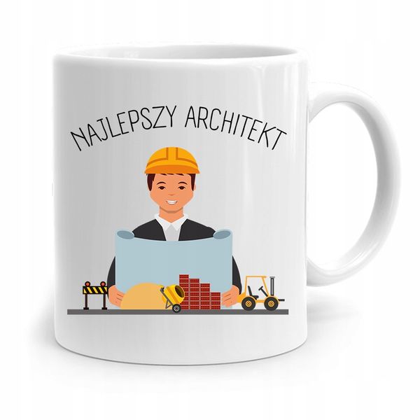 Kubek Architekta Projektanta Najlepszy Architekt Z Nadrukiem Ze Zdjęciem zdjęcie 1