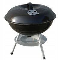 Grill węglowy stalowy kociołek śr. 36 cm taca na popiół ruszt chromowany