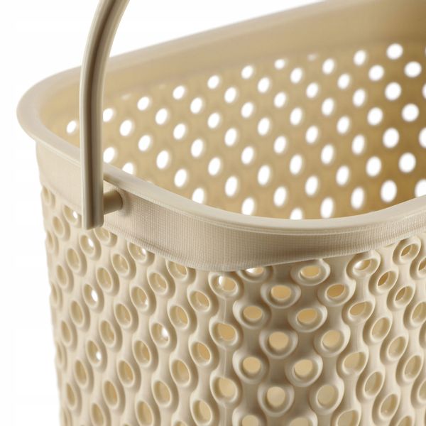 KADAX Koszyk Wiszący Na Klamerki Pojemnik Na Spinacze Beżowy zdjęcie 8