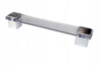 Uchwyt meblowy glass 128mm kryształ + chrom wkręty