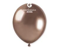 Balon różowe złoto shiny metalizowane 12 cm 3 szt.
