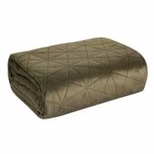 Narzuta Luiz 3 brązowa 200x220 cm hot press welur pikowana