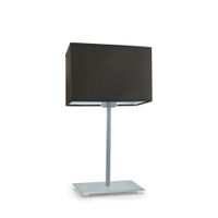 Lampka AMALFI abażur brązowy stelaż srebrny