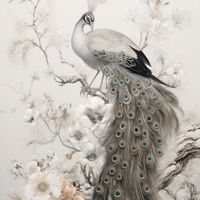 Plakat 100x100cm Pawia Gracja