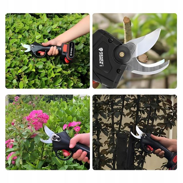 SEKATOR AKUMULATOROWY ELEKTRYCZNY OGRODOWY NOŻYCE DO GAŁĘZI 2x Li-Ion zdjęcie 4