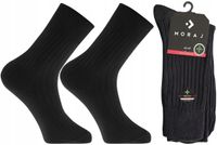 SKARPETKI NIEUCISKOWE SKARPETY Czarne BAWEŁNA 100% Męskie MORAJ PARA 45-47