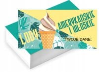 Wizytówki firmowe PROJEKT GRATIS 1000 sztuk LODY WŁOSKIE AMERYKAŃSKIE