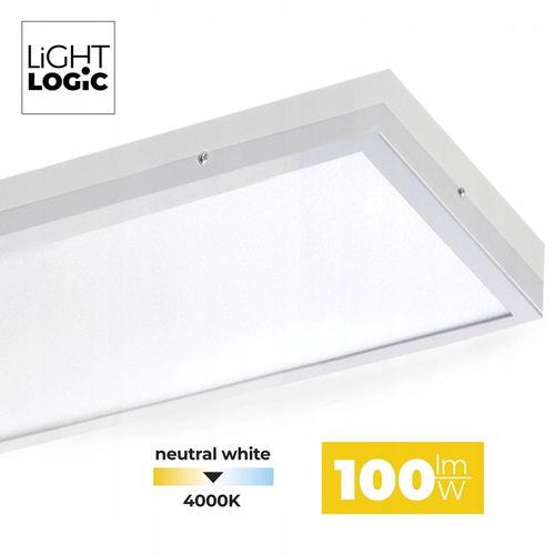 Panel LED 40W 120x30 cm natynkowy plafon sufitowy neutralny 4000K na Arena.pl