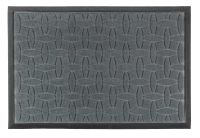 Wycieraczka podgumowana gumowa PCV poliester prostokątna HARRY 60 x 40 cm wzór nr 3 szara wypukłe wzorki