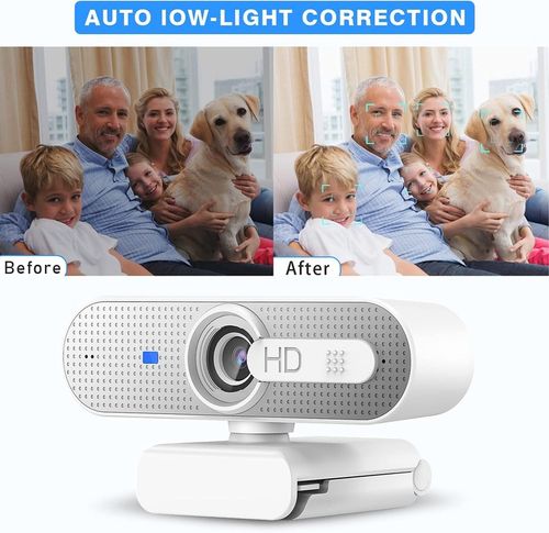 KAMERA INTERNETOWA KOMPUTEROWA ASHU USB 1080P SREBRNA AUTOFOKUS MIKROFON na Arena.pl