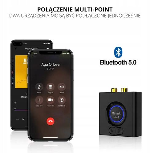 Odbiornik Audio Bluetooth 5.0 Jack 2 RCA Miilink 1Mii ML200 aptX Zasięg 50m na Arena.pl
