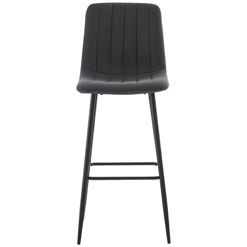 Hoker tapicerowany velvet ciemnoszary H112 krzesło barowe loft na Arena.pl