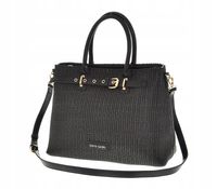 Pierre Cardin - duża torebka koszyk pleciony czarny 250441