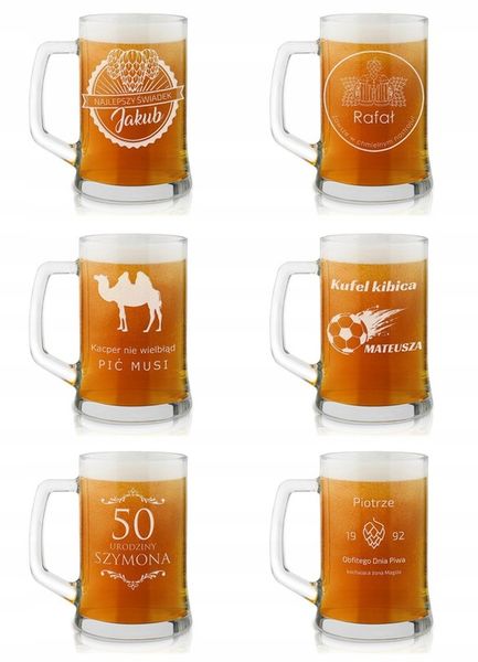 Kufel do Piwa z Grawerem Prezent na Urodziny dla Faceta Taty Dziadka 500 ml zdjęcie 2