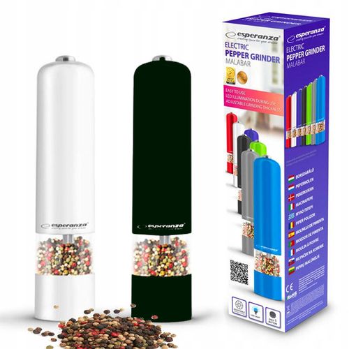 MŁYNEK ELEKTRYCZNY DO SOLI PIEPRZU 2 SZTUKI Zestaw na Arena.pl