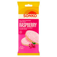 Sonko Wafle ryżowo-kukurydziane o smaku maliny 65 g