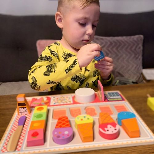 Lodziarnia Drewniana Lody Sklep Zestaw do Robienia Lodów na Rzep dla Dzieci na Arena.pl