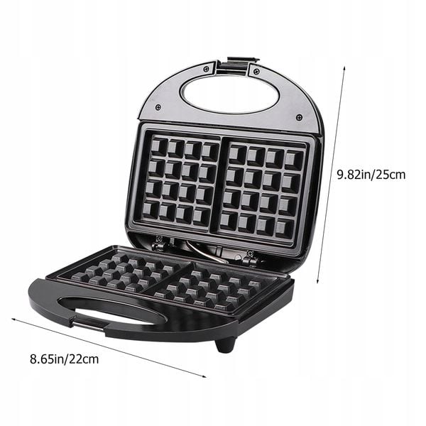 Gofrownica MINI WAFFLE MAKER 750 W black zdjęcie 9