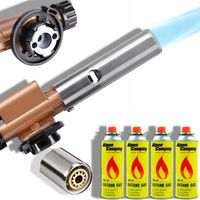 PALNIK GAZOWY NA KARTUSZ OPALARKA ZAPŁON PIEZO ŻELIWNY 1300ST RĘCZNY 4x GAZ