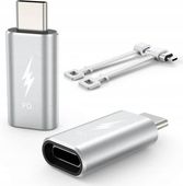 Przejściówka adapter Lightning USB - C srebrna (2 sztuki)