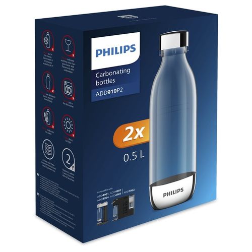 Dwie butelki do saturatora Philips ADD919P2 butelki do gazowania wody 0,5l na Arena.pl