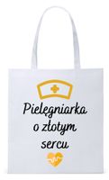 Dla Pielęgniarki Prezent Torba Eco Biała Shopper Z Nadrukiem Ze Zdjęciem