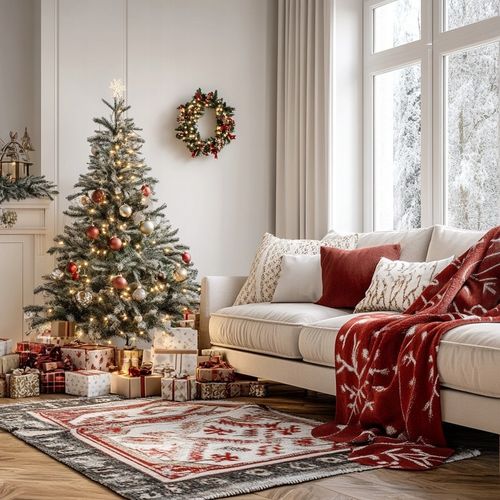 NARZUTA NA ŁÓŻKO KOC 170 x 200 PLED KAPA PIKOWANA ŚWIĄTECZNA WZORY ŚWIĘTA na Arena.pl