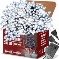 LAMPKI ŚWIĄTECZNE ŚWIATEŁKA CHOINKOWE 300 LED 30M BOŻONARODZENIOWE OZDOBNE