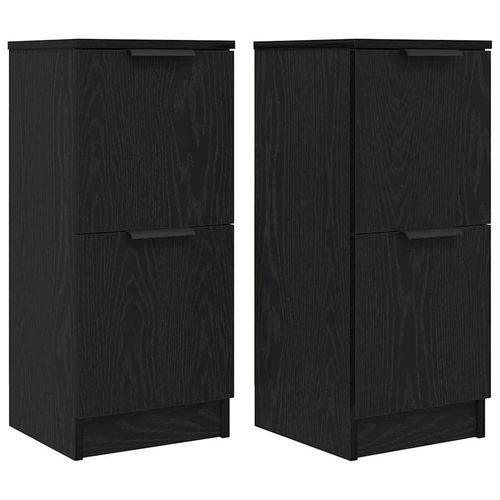 Bufet 2 pcs Czarny dąb 30 x 30 x 70 cm Materiał drewnopochodny na Arena.pl