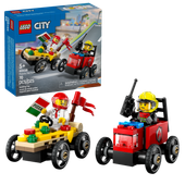 LEGO City Zestaw wyścigówek: pizza kontra wóz strażacki 60458