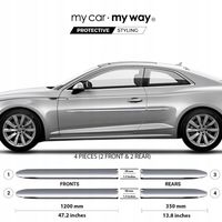 Audi A5 F53, F5P 2017+ Listwy CHROM Drzwi Ochronne