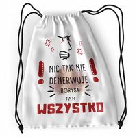 Plecak Dla Borysa Sportowy Szkolny Worek Torba Z Nadrukiem Ze Zdjęciem