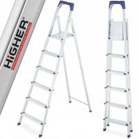 DRABINA drabinka domowa stalowa galwanizowana HIGHER 6 stopni 125kg