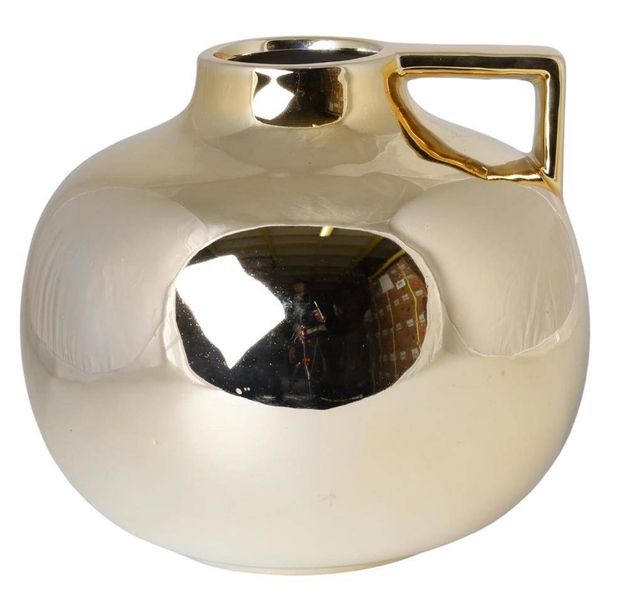 Wazon ceramiczny złoty zdjęcie 1