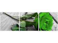 90X30CM LIMONKOWA RÓŻA DESKACH TRÓJ OBRAZ