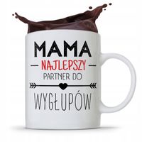 Kubek Dla Mamy Najlepszy Partner Do Wygłupów Z Nadrukiem Ze Zdjęciem