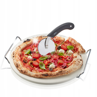 GEFU DARIOSO Zestaw: nóż do pizzy + kamień ze stojakiem okrągły