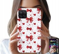 ETUI DO SAMSUNG A12 / M12 - CZERWONE WSTĄŻKI WSTĄŻKA MODNE WZORY