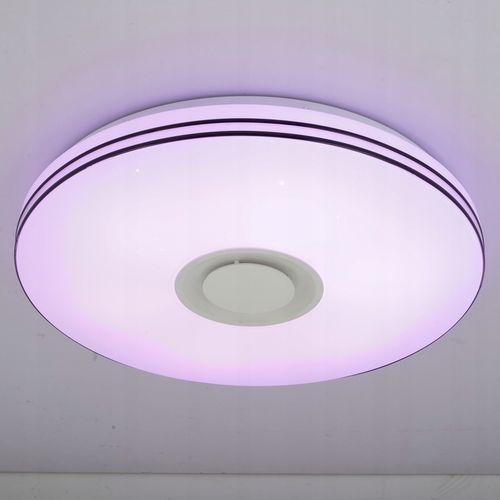 Plafon Natynkowy Lampa Sufitowa Oprawa 72W RGB CCT Głośnik Pilot biały na Arena.pl