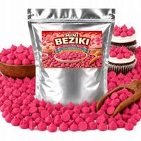Mikro Beziki Bordowe - mini bezy do tortu deserów babeczek dekoracja 25g