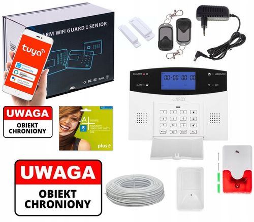 PRZEWODOWY ALARM LCD GSM WIFI TUYA SENIOR GUARD 1 1PIR na Arena.pl